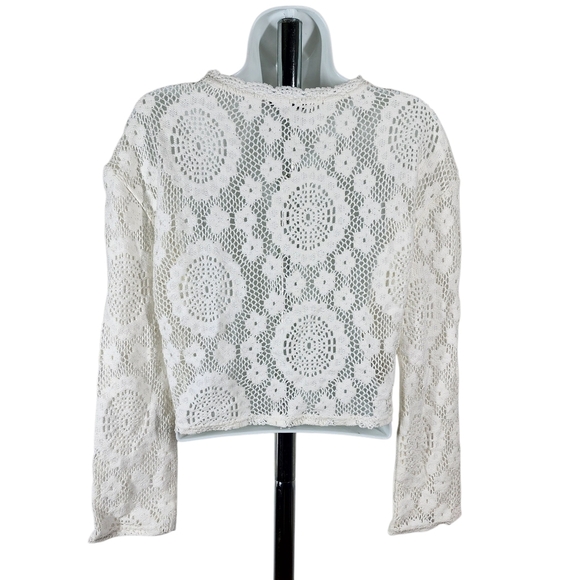 MNG OPEN KNIT CROPPED TOP - Picture 2 of 8